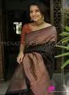 Ddf Black Copper Organic Lichi Silk Banarasi Saree Cataog